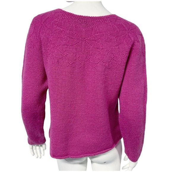Vintage J. Crew Womens Pink Heavy Wool Sweater Size L Large - Picture 4 of 6